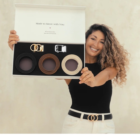 Versatile women’s Belt Set - Black, Brown, Cream - Picture 2 of 3